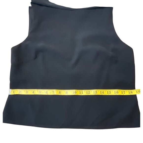 Vintage JR Nites by Caliendo Chiffon Layered Black Top 80s 90s Size 12P - Picture 11 of 14